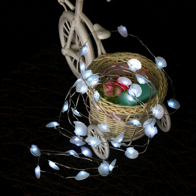 

〖Follure〗40LED Shell Battery Power String Bendable Copper Wire String Christmas Light