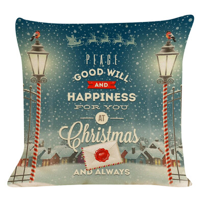 

Tailored New Christmas Cotton Linen Pillow Case Sofa Cushion Cover Home Decor