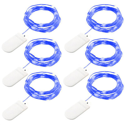 

Gobestart 6Pcs 10LED Fairy Lights Battery Starry String Copper Wire Decor Christmas