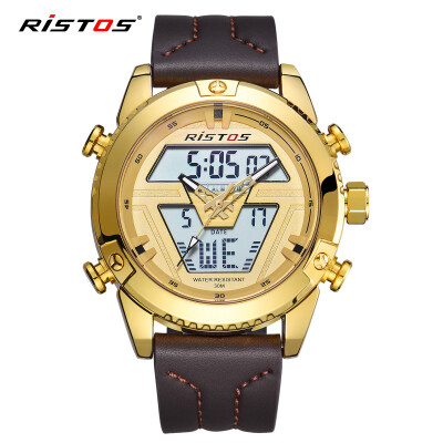 

9368 high-end watch mens sports electronic watch waterproof luminous alarm clock double mens watch