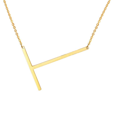 

New Popular Big 26 Letter Pendant Necklaces Initials Necklace 24K Gold Irregular Pendants Choker Necklace Women Jewelry