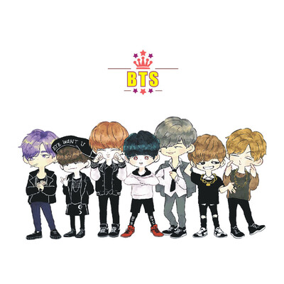 

BTS Wall Stickers Fantasy Girls Bedroom Wall Decor Wall Decals BTS Cute&Removable Wall Decals