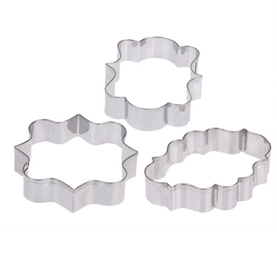 

3pcs Fondant Cookie Cutters Stainless Steel Baking Tools Cakes Decor Tool