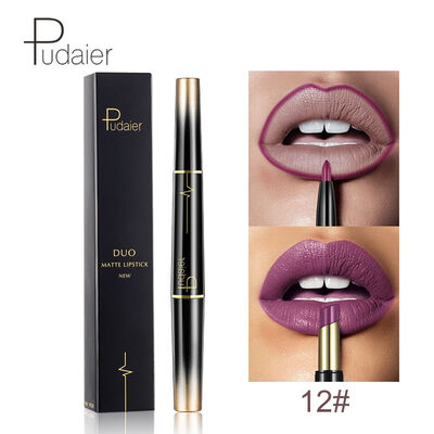 

Pudaier 2 in 1 16 Color New Double Ended Sexy Lasting Matte Lipstick Waterproof Lipliner Lipstick Pencil
