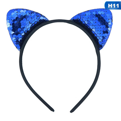 

Fashion Creative Cute Cat Ear Hair Hoop Mermaid Sequin Hairband Kids Hair Hoop