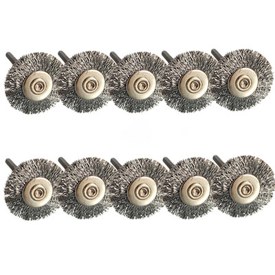 

10x 22mm Wire Wheel Polish Brushes For Rotary Grinder Accessories Tools