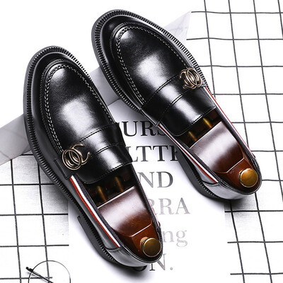 

Mens shoes breathable mens casual shoes lazy one pedal Korean version of the wild trend British set foot shoes 1398-G