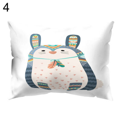 

Cartoon Owl Bear Square Throw Pillow Case Cushion Cover Sofa Bedding Articles