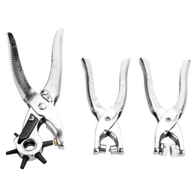 

Greensen 3pc Leather Belt Hole Punch Eyelet Plier Snap Button Grommet Setter Tool Kit