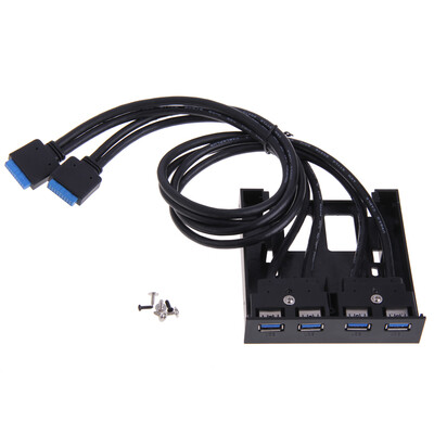 

35 Aluminum USB30 20 PIN to 4-Port 35 Floppy Internal Front Panel