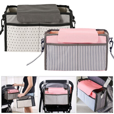 

Portable Mom Multifunctional Carrier Bag Baby Stroller Organizer for Diapers Clothes Towels Straps Hanging