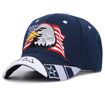 

USA Flag Eagle Embroidered Patriotic Baseball Cap for Women Men Outdoor Adjustable Snapback Hats Sports Caps