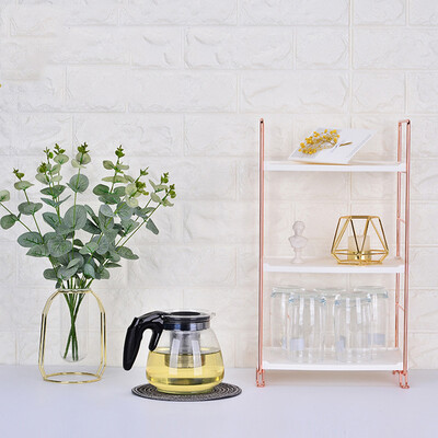 

Toponeto Iron Corner Organizer Bathroom Caddy Shelf Kitchen Storage Rack Holder 3 Tier