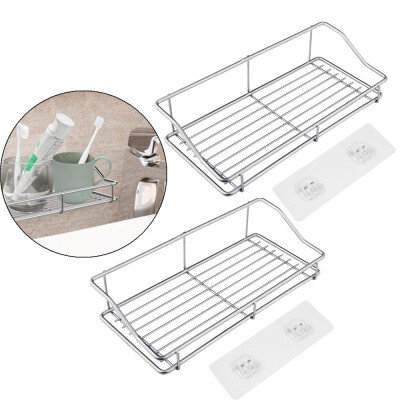 

〖Follure〗Stainless Steel Storage Rack Kitchen Bathroom Shelf Storage Wall Shelf Organizer