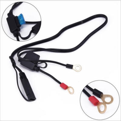 

12V Motorcycle Battery Charger Terminal Ring Connector Cable Output Connecting