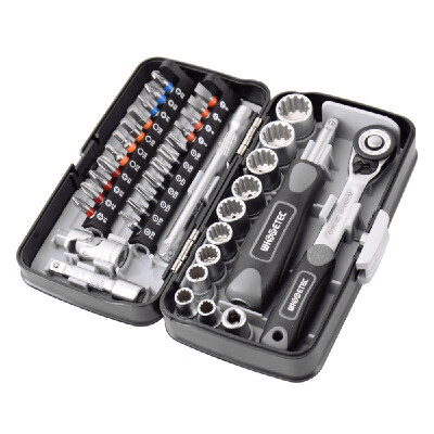 

38pcs Mini Ratchet Wrench Set 14" Socket Screw Bits Kit Bike Maintenance Repair Hand Tool