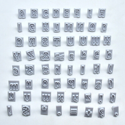 

64PCS English Alphabet Symbol Fondant Cutting DIY Baking Tools Cake Tools