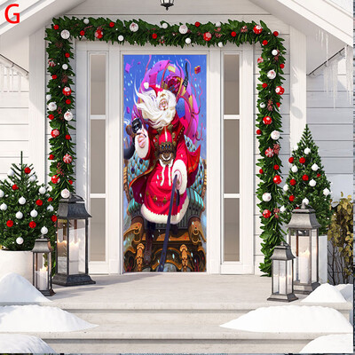 

Tailored Christmas Decoration Door Stickers 3D Simulation Removable Waterproof Wall Stickers
