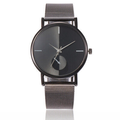 

Creative alloy mesh with men&women with casual watches simple scale quartz watch