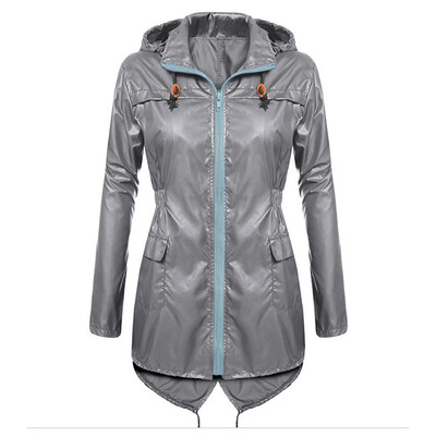 

Toponeto Womens Lightweight Hooded Raincoat Waterproof Active Outdoor Rain Jacket Coat