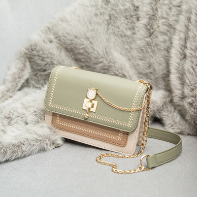 

Little Girl Bag Summer 2019 Small Fresh Fashion Chain Small Square Bag French Small Crowds One Shoulder Slant Bag