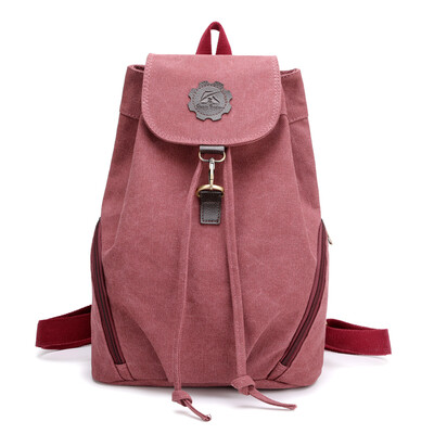 

Canvas double shoulder bag Korean version fashion lady backpack portable large capacity travel bag cloth bag