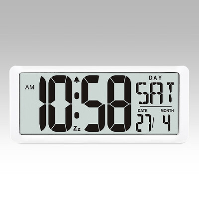 

TXL 14in35cm Big home Wall Clock Office dual-use Table clock Alarm clock 1224h format Temperature Date large display 2019 gift