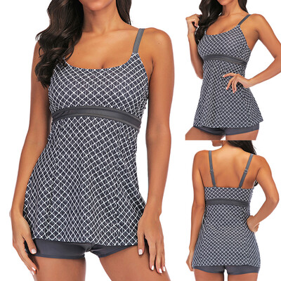 

Roseonmyhand Women Tankini Sets With Boy Shorts Ladies Bikini Set Swimwear Push-Up Padded Bra