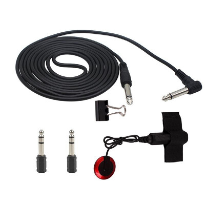 

Universal String Instrument Pickup Set with Pickup 635mm Audio Cable 2pcs 635mm to 35mm Adapters Metal Clip for Guitar Vi