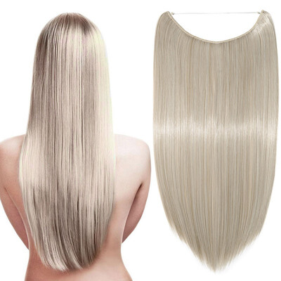

Miracle Translucent Invisible Wire Fish Line on Clip in Hair Extensions 20-24 Inch Straight Wavy Curly Synthetic Hairpieces