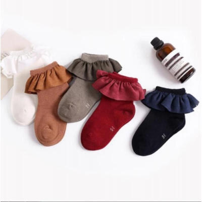 

Cute Infant Toddler Baby Girls Cute Cotton Soft Princess Combed Socks Booties 1 pair