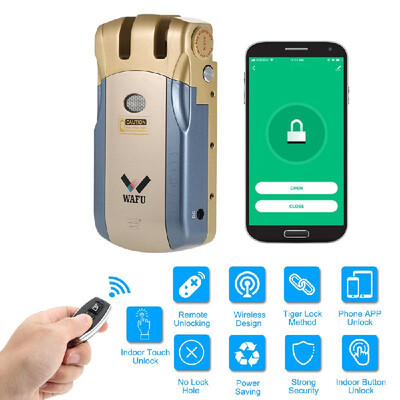 

WAFU HF-010W WiFi Smart Door Lock Tuya SmartLife Lock Security Invisible Keyless Entry Electronic Door Intelligent Lock Home Sma
