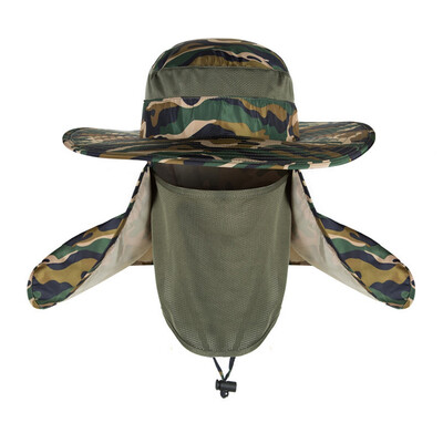 

360 Degree Outdoor Hat Men Shade Hat Male Waterproof Anti-Uv Fisherman Fishing Hat Male New