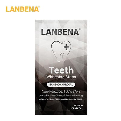 

LANBENA Teeth Whitestrips Bamboo Charcoal Nanoparticles Non-Stimulating Anti-Sensitive Teeth Whitening Strips Useful Oral Tooth Ca