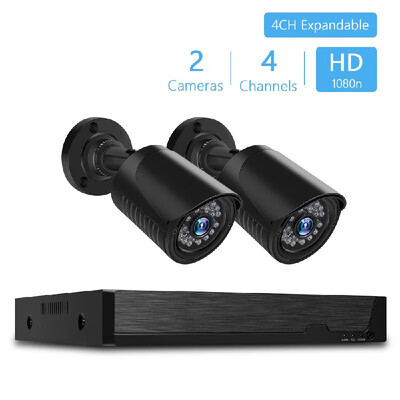 

Home Security Camera System 4Channel H264 Security Digital Video Recorder 2pcs 1080P Surveillance Cameras Motion Detection and