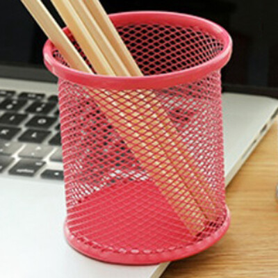 

Creative Office Desk Metal Mesh Square Pen Pot Case Container Organiser Holder