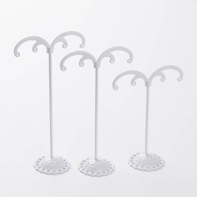 

3 Pcs T Bar Iron Earring Displays Sets Jewelry Display Rack Jewelry Tree Stand White 105x70x35mm 125x70x35mm 140x70x35mm 3p