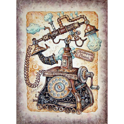 

5D DIY Full Drill Diamond Painting Retro Telephone Cross Stitch Embroidery