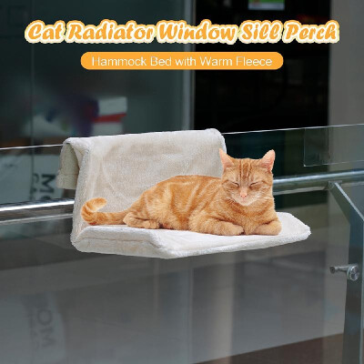 

Cat Radiator Bed Cat Window Sill Perch Hammock Warm Fleece Bed Seat Lounge for Cat Puppy Kitten Dog Pet