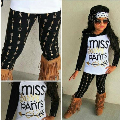 

Fashion 2pcs Toddler Kids Baby Boys Girls Hooded Tops Long Pants Leggings Outfit Clothes Set