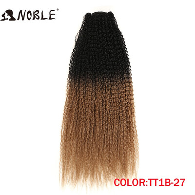 

Noble Afro Kinky Curly Ombre Hair Weaves High Temperature Fiber 30 Long Synthetic Hair Bundles Sew in hair Extensions