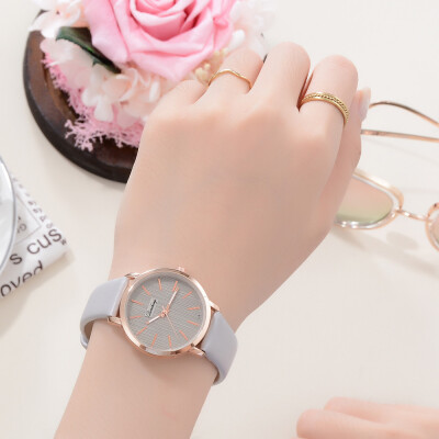 

Minimalist style women Watches Platimum ladies dress Wristwatch genuine Leather Casual watch students Quartz Clock Hours 233