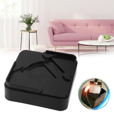 

Greensen 8Pcs Floor Protectors Black Square ABS Bed Riser Mat Sofa Cabinet Desk Feet Pad Furniture Riser Desk Leg Riser Sofa Leg