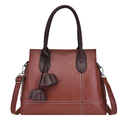 

Tailored Women New Splicing Soft Leather Multilayer Handbag Messenger Shoulder Bag