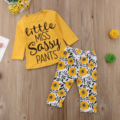

0-3T Newborn Kid Baby Girls Boy Top Long Sleeve Pants Outfits Set Casual Clothes