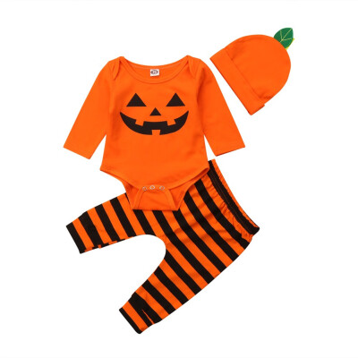 

Halloween Newborn Baby Boy Romper Jumpsuit Bodysuit Pants Clothes Outfit Set