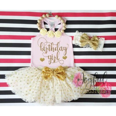 

Summer Newborn Toddler Baby Girls Birthday Sequins Lace Skirts Outfits Clothes