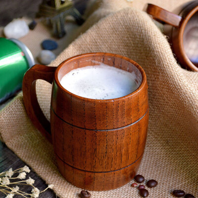 

320ml Wooden Beer Tea Coffee Cup Water Heatproof Home Office Party Drinkware