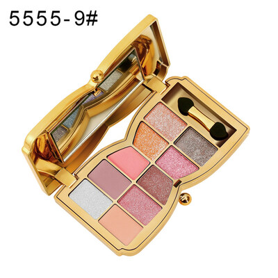 

Colour Geometry 10 Colors Shimmers Glitter Eyeshadow Makeup Palette with Brush