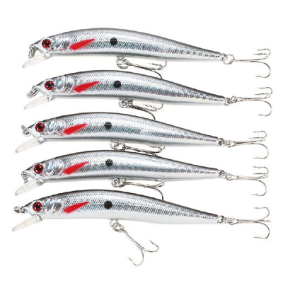

Lixada 5PCS Diving Minnow Fishing Lures 86g 97mm 03-12m Artificial Bait Hard Fishing Lure Set Wobbler Bait with 6 Hooks